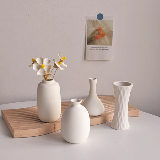 White Nordic Ceramic Vase