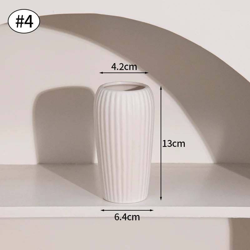 White Nordic Ceramic Vase