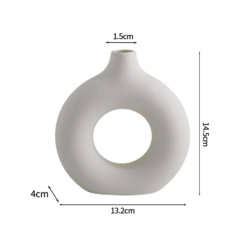 White Nordic Ceramic Vase