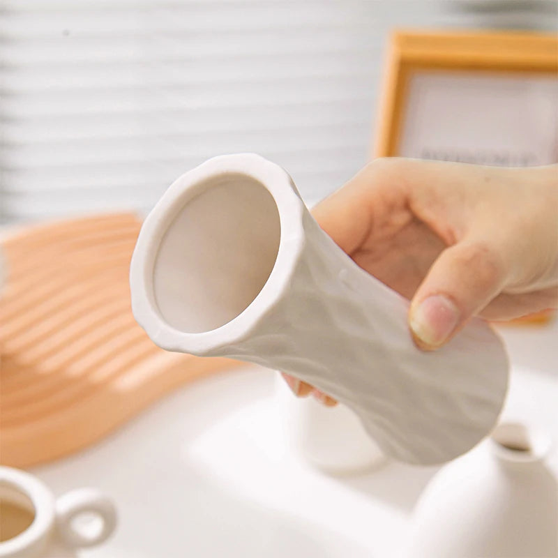 White Nordic Ceramic Vase
