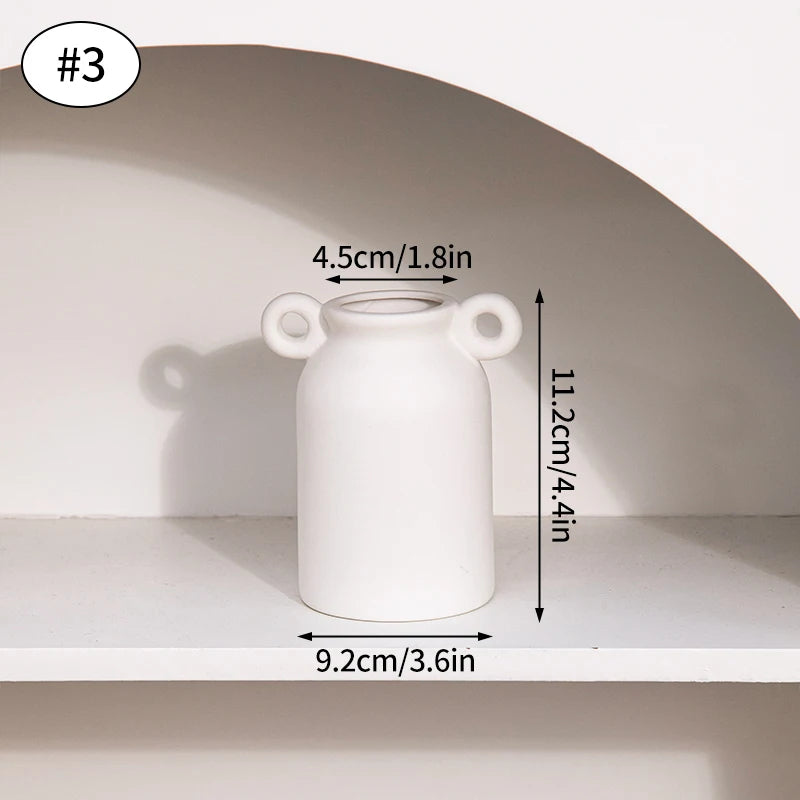 White Nordic Ceramic Vase
