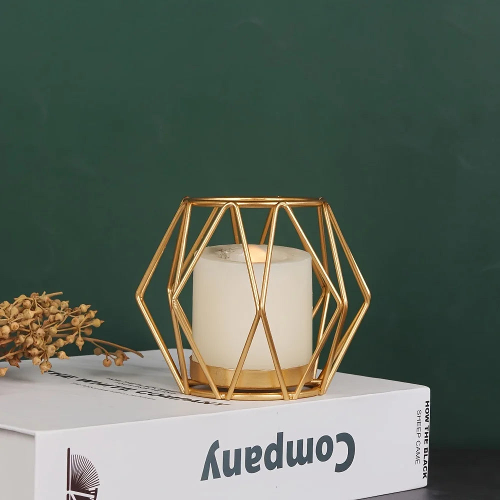 Geometric Wire Candle Holder