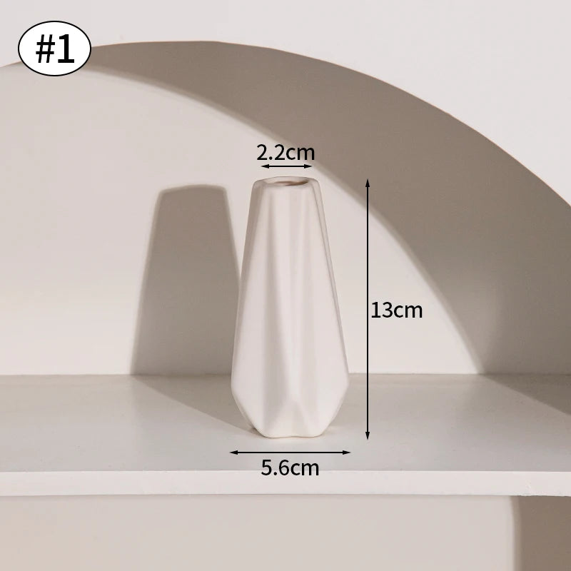 White Nordic Ceramic Vase