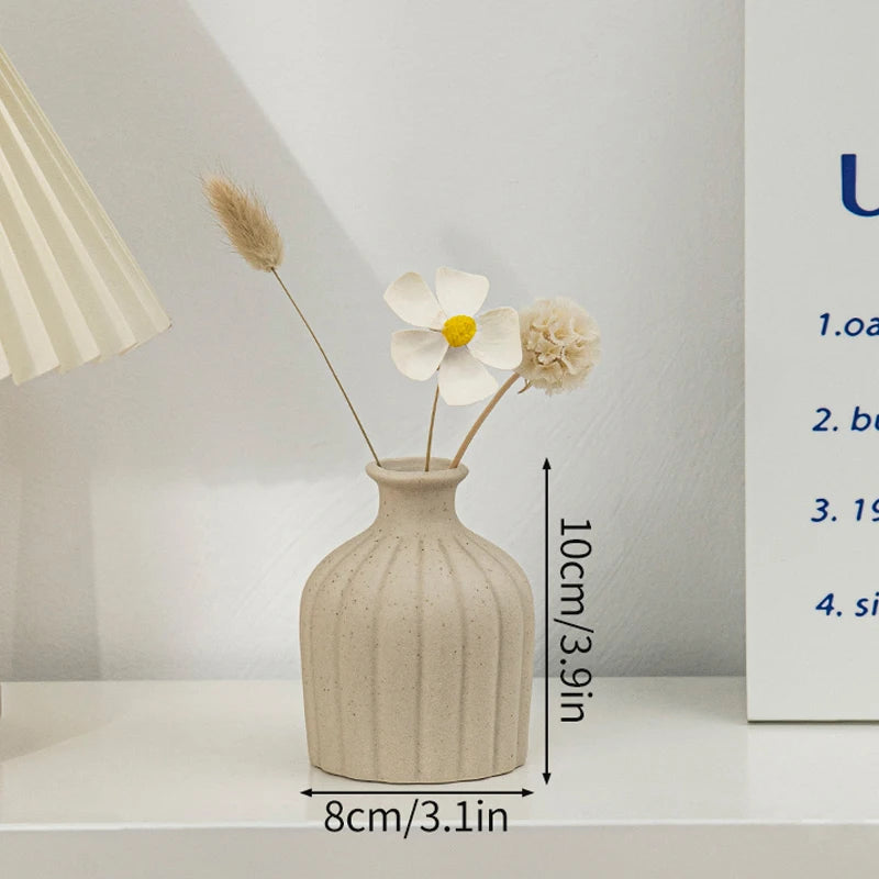 White Nordic Ceramic Vase