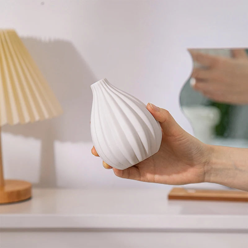 White Nordic Ceramic Vase