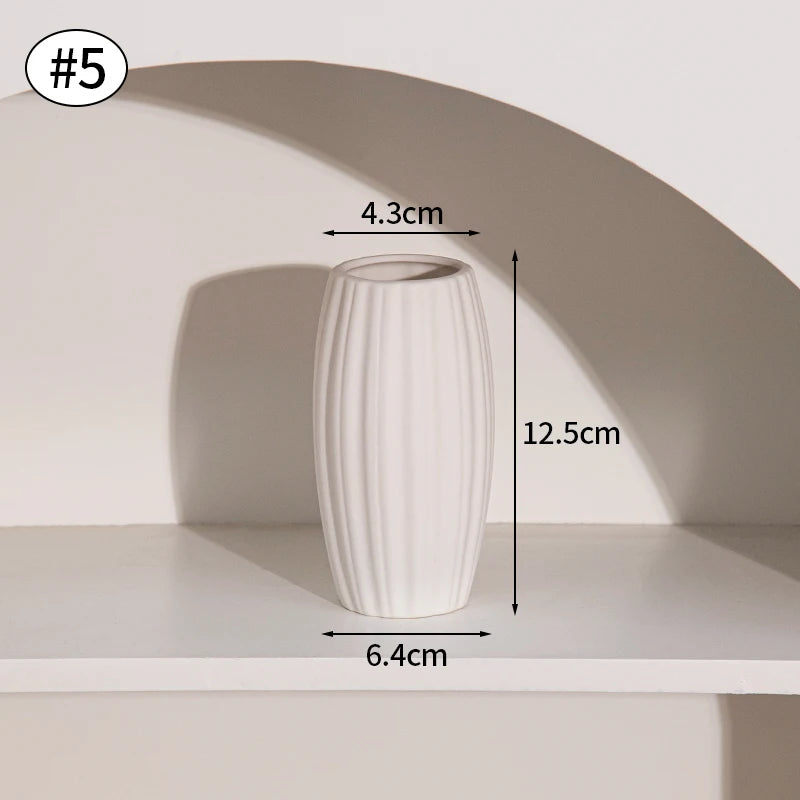 White Nordic Ceramic Vase