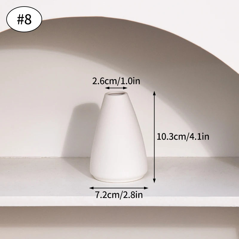 White Nordic Ceramic Vase