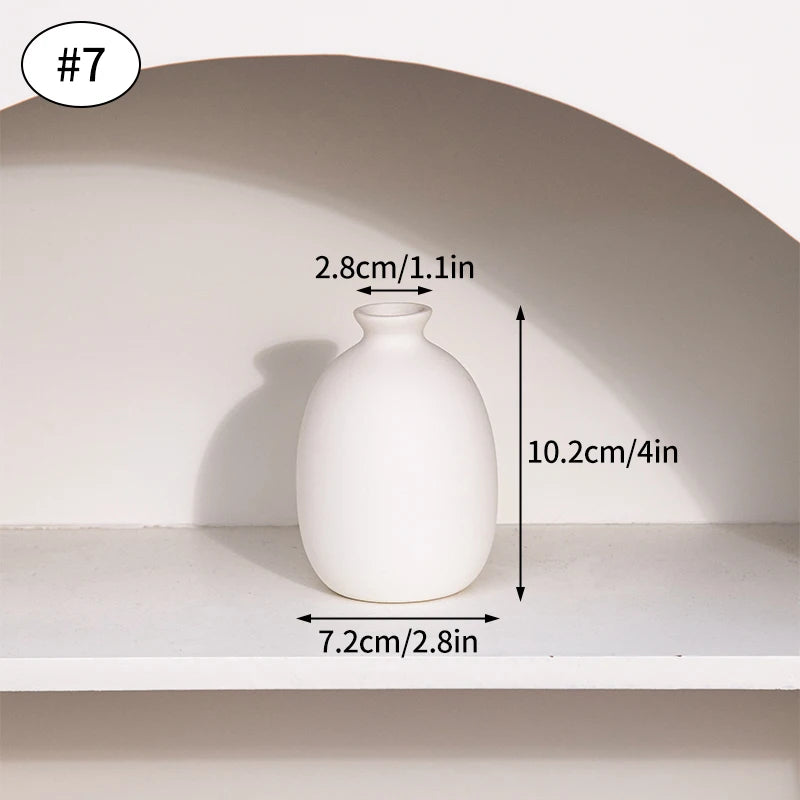 White Nordic Ceramic Vase