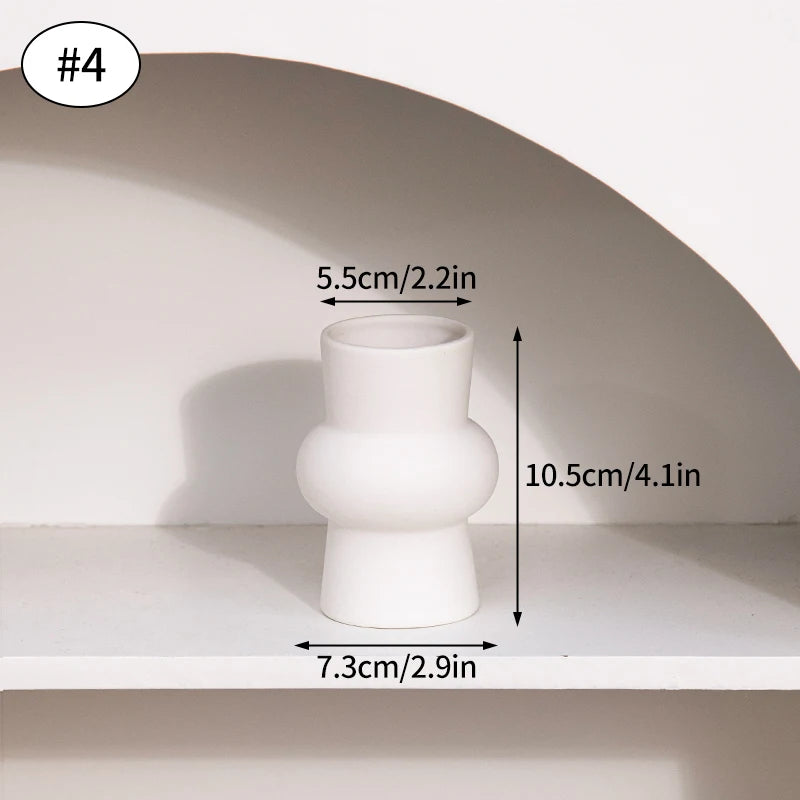 White Nordic Ceramic Vase