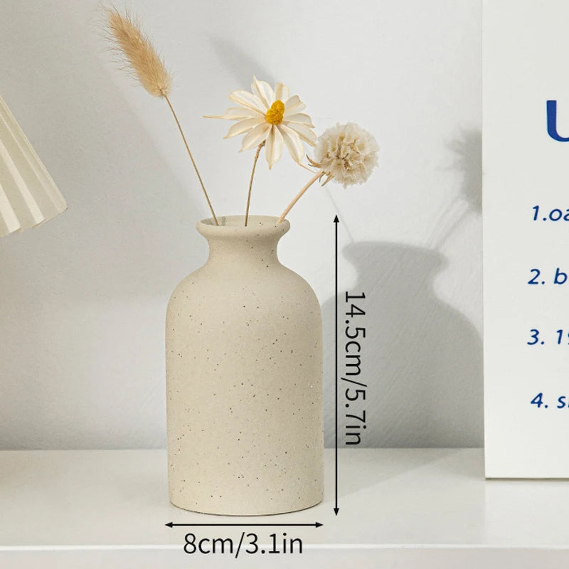 White Nordic Ceramic Vase