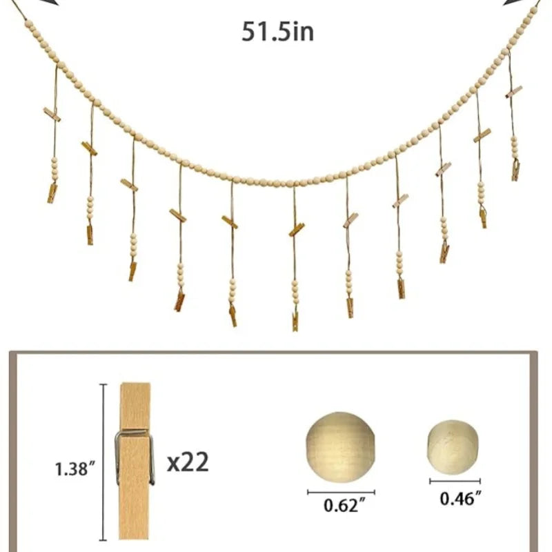Boho Photo Display Wall Garland