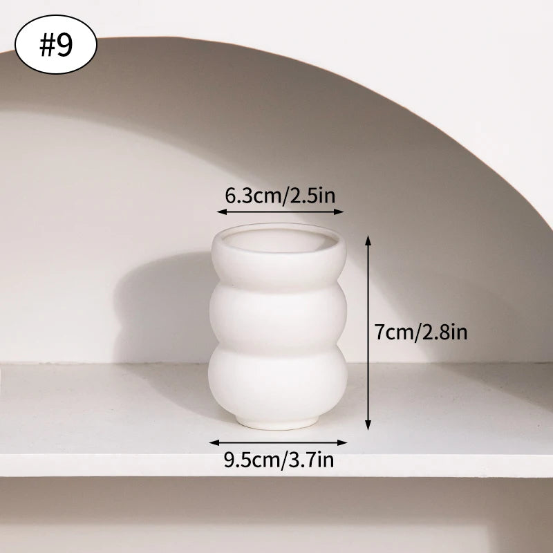 White Nordic Ceramic Vase