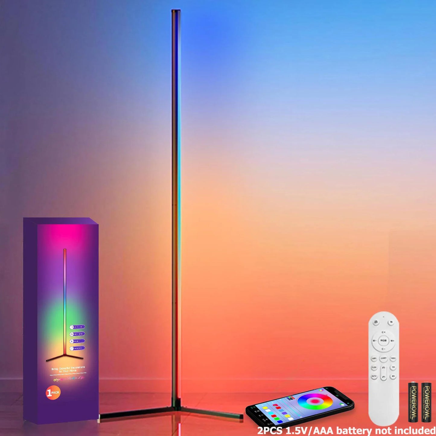 Smart RGB Corner Floor Lamp
