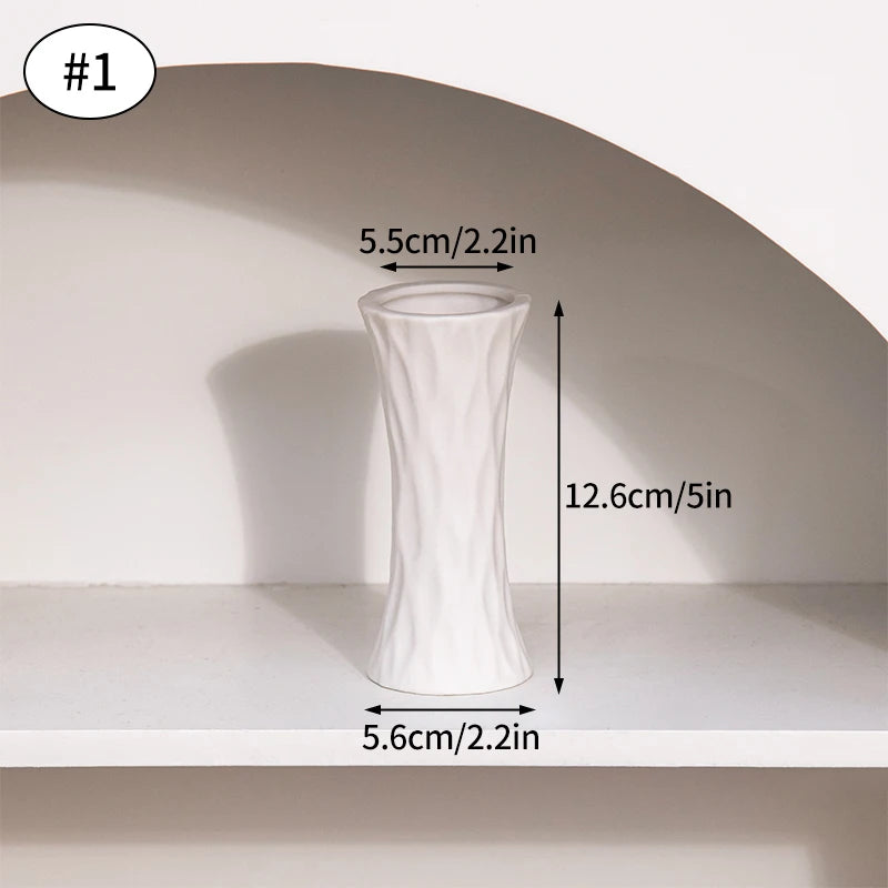 White Nordic Ceramic Vase