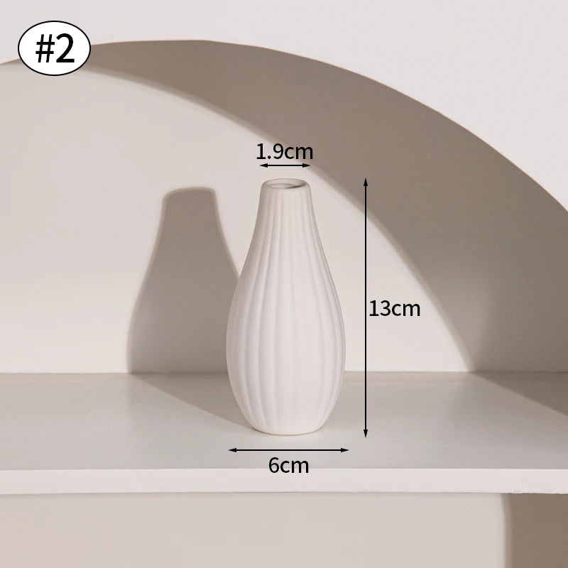 White Nordic Ceramic Vase