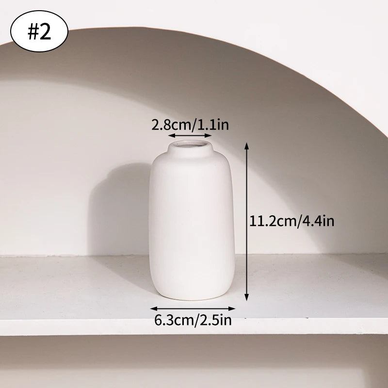 White Nordic Ceramic Vase