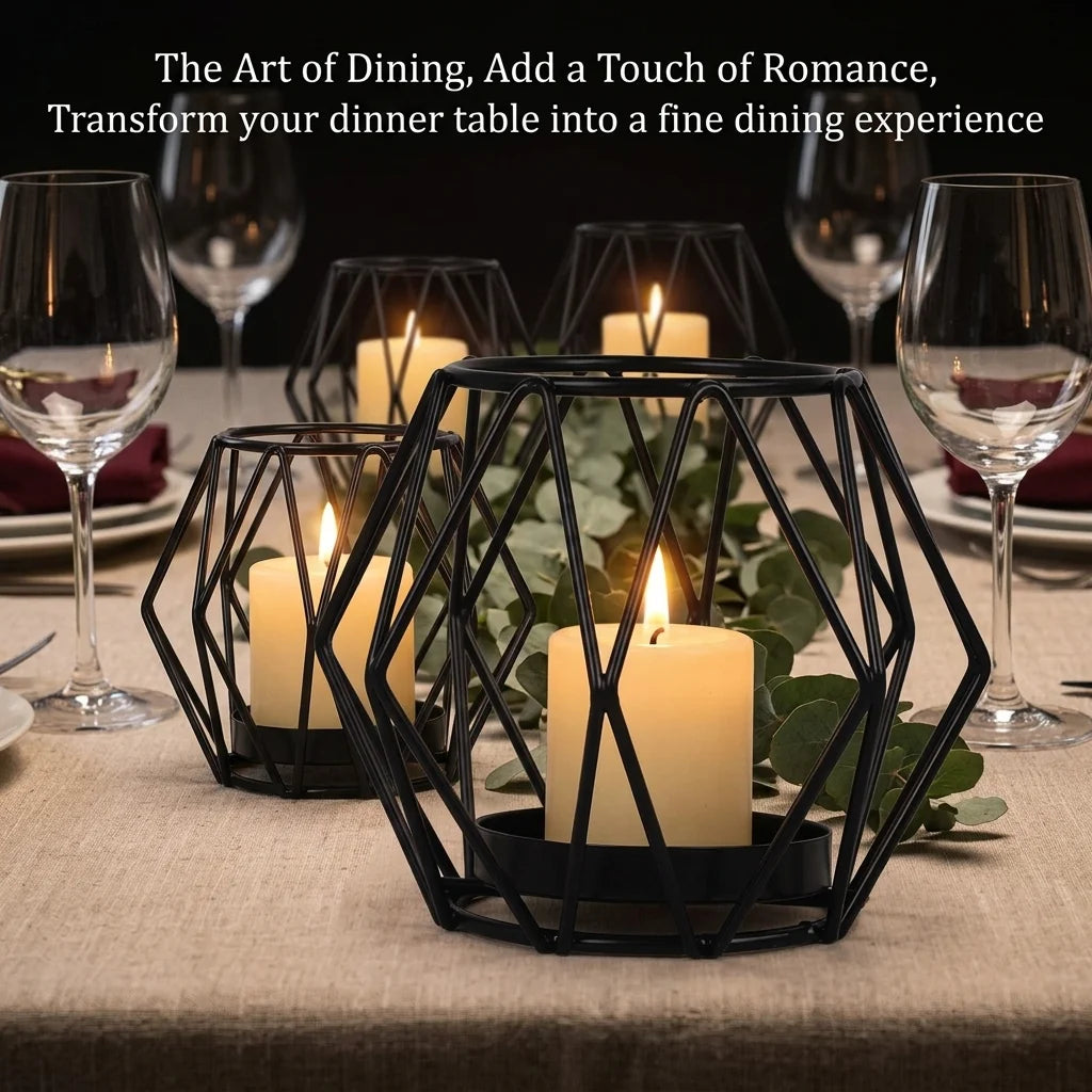 Geometric Wire Candle Holder