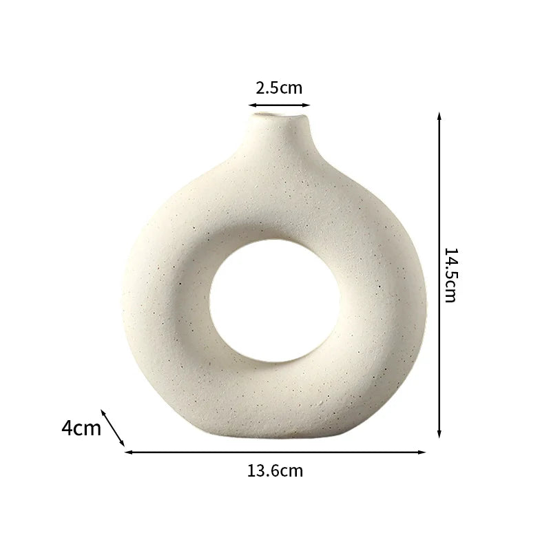 White Nordic Ceramic Vase