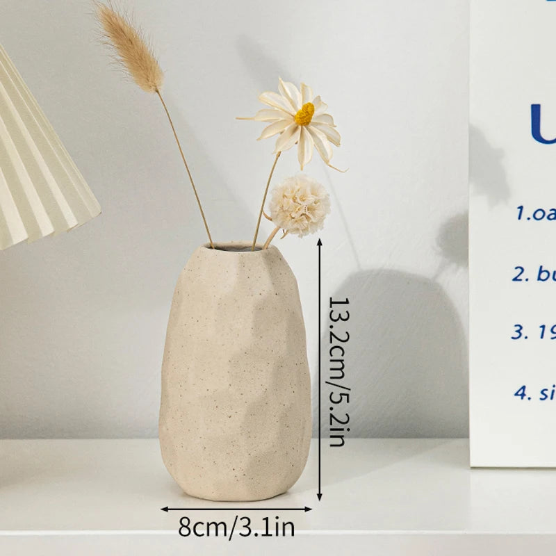 White Nordic Ceramic Vase