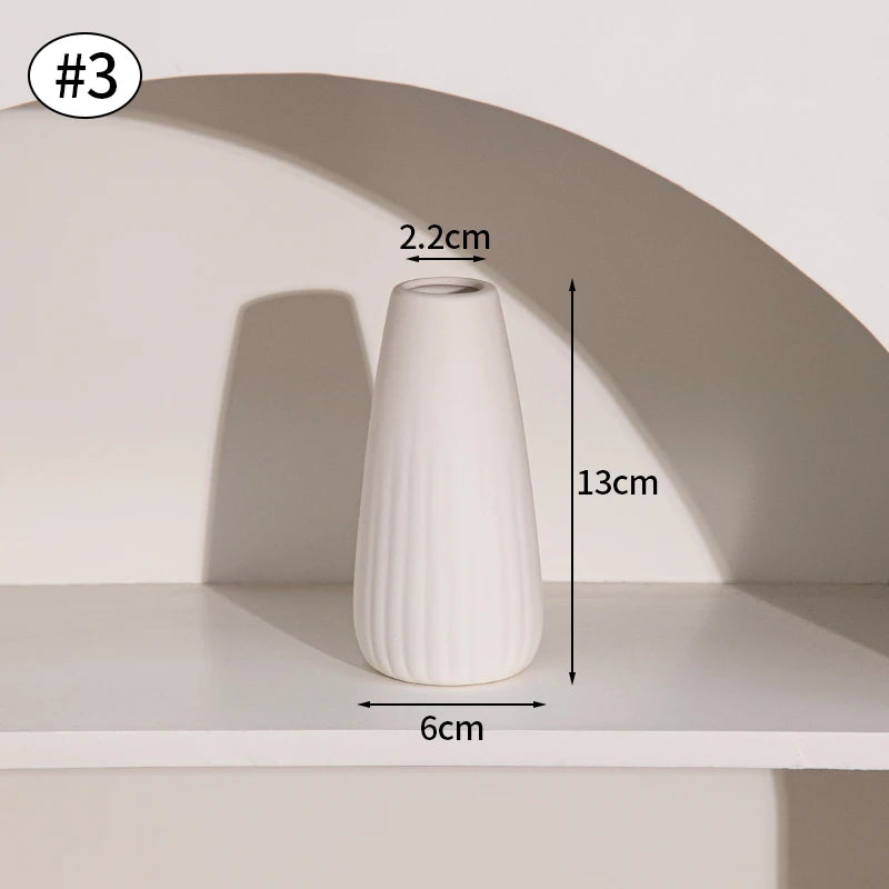 White Nordic Ceramic Vase