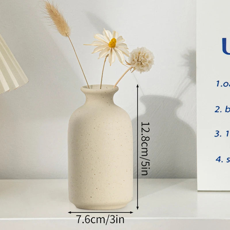 White Nordic Ceramic Vase