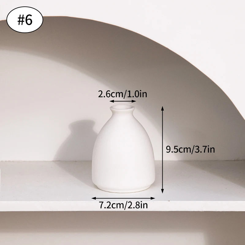 White Nordic Ceramic Vase