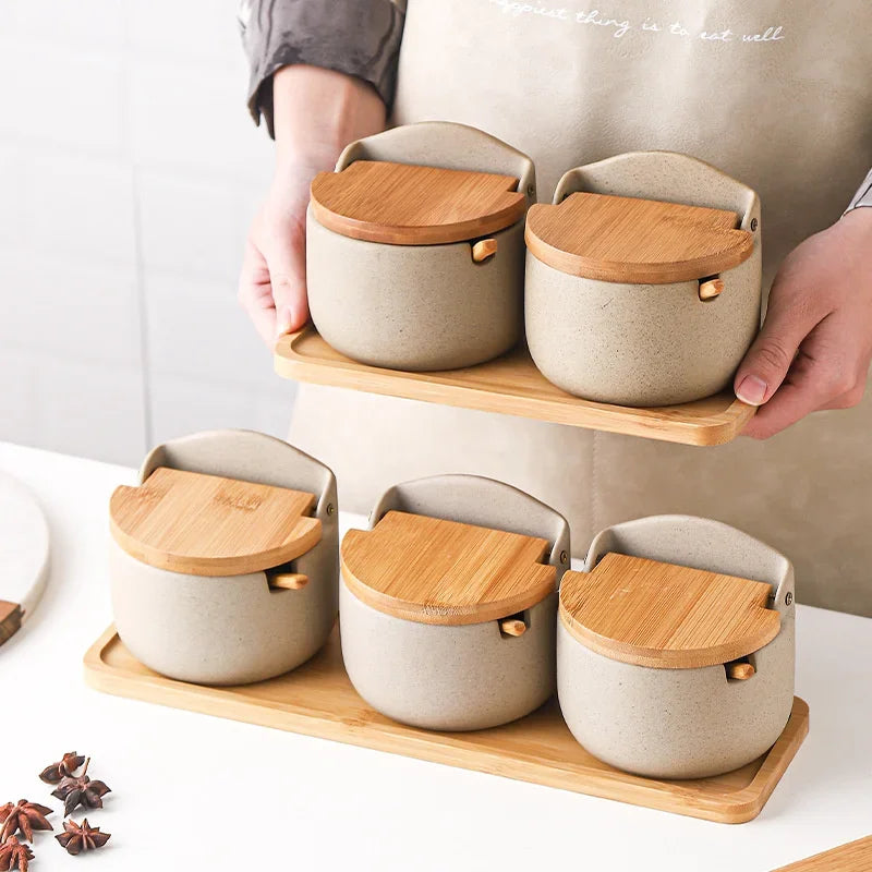 Ceramic Spice Jar Set